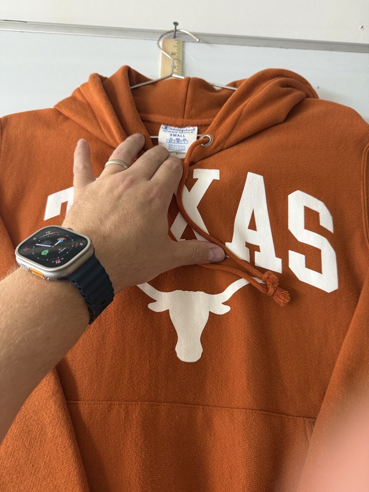Champion Champion Men's Orange Texas Hoodie Size US S / EU 44-46 / 1 - 2 Thumbnail
