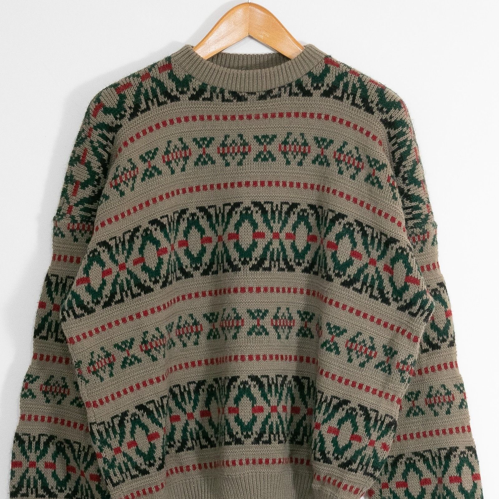 Towncraft Vintage Towncraft Fair Isle Striped Acrylic Sweater Mens XL Size US XL / EU 56 / 4 - 2 Thumbnail
