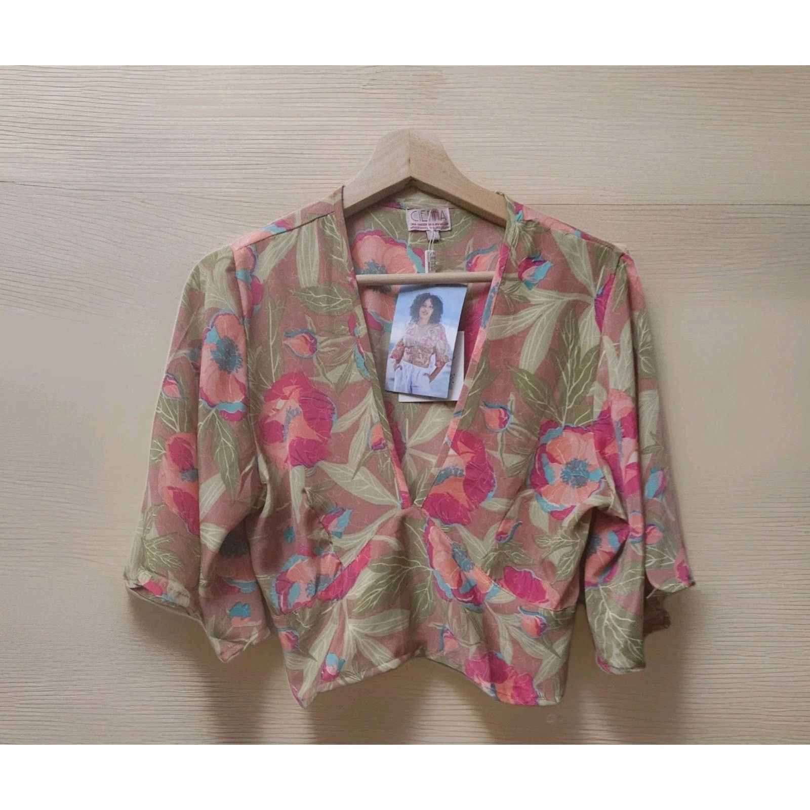 Other Cienna Silk Blend Floral Bloss Flounce Sleeve Blouse Top Size S / US 4 / IT 40 - 4 Thumbnail