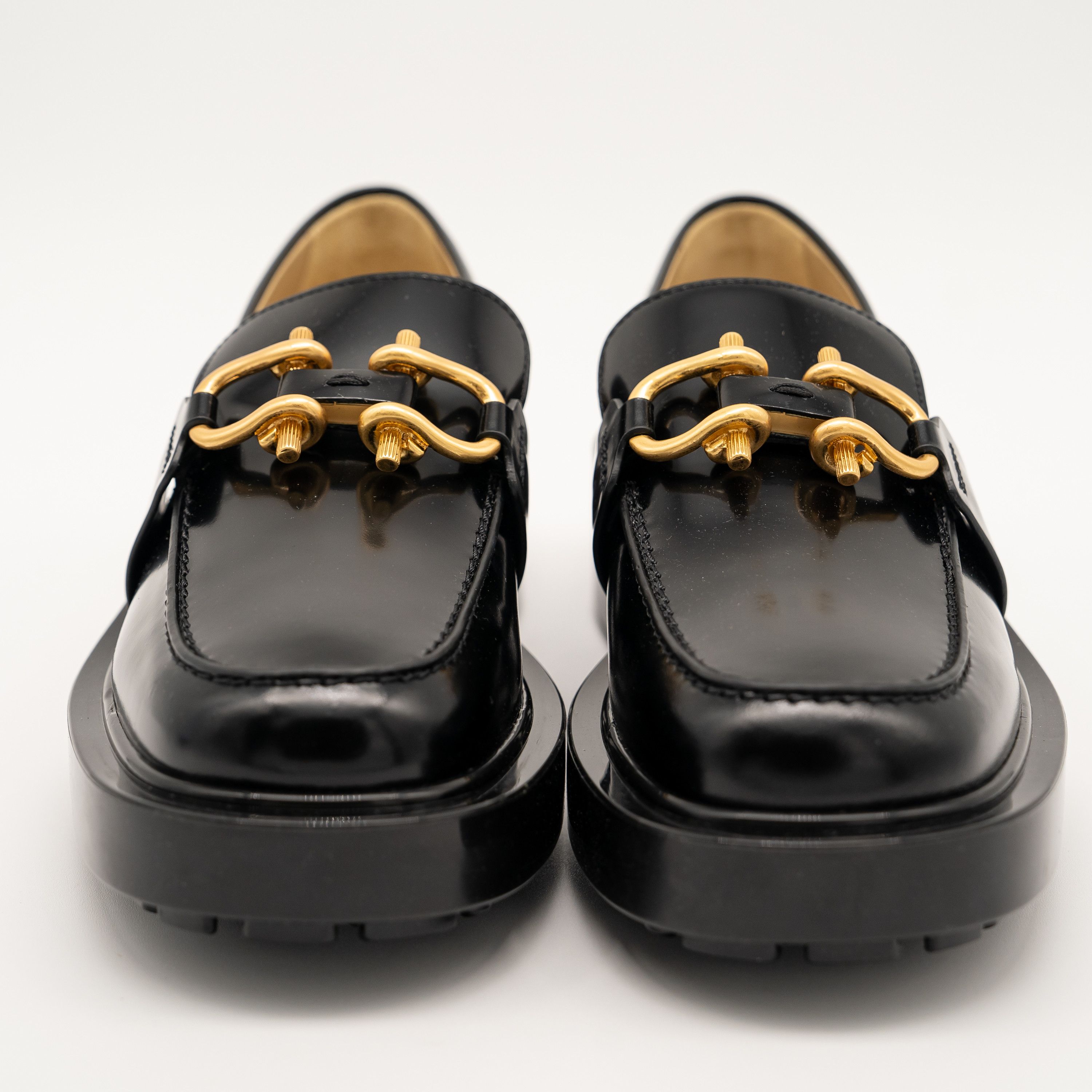 Bottega Veneta 38eu 8 us Bottega Veneta Monsieur Chunky Vinyl Loafers Black Size US 8 / IT 38 - 2 Thumbnail