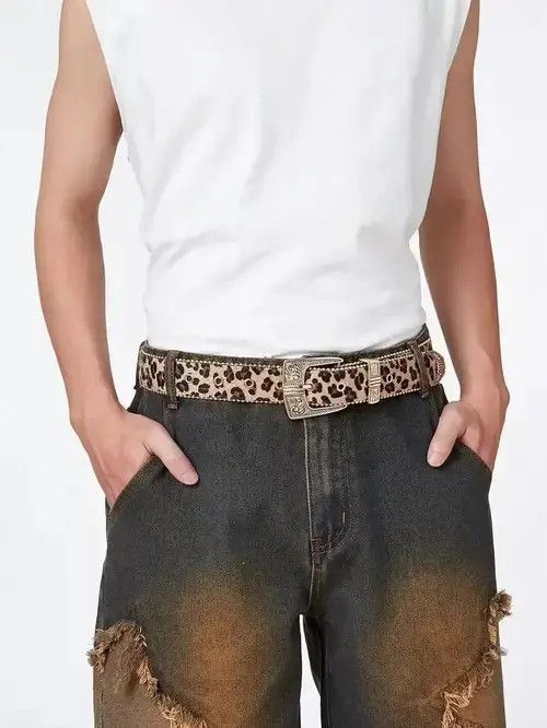 Jewelry Natsumi x Aoba 112 cm 2000s style leopard cheetah print belt Size ONE SIZE - 5 Thumbnail