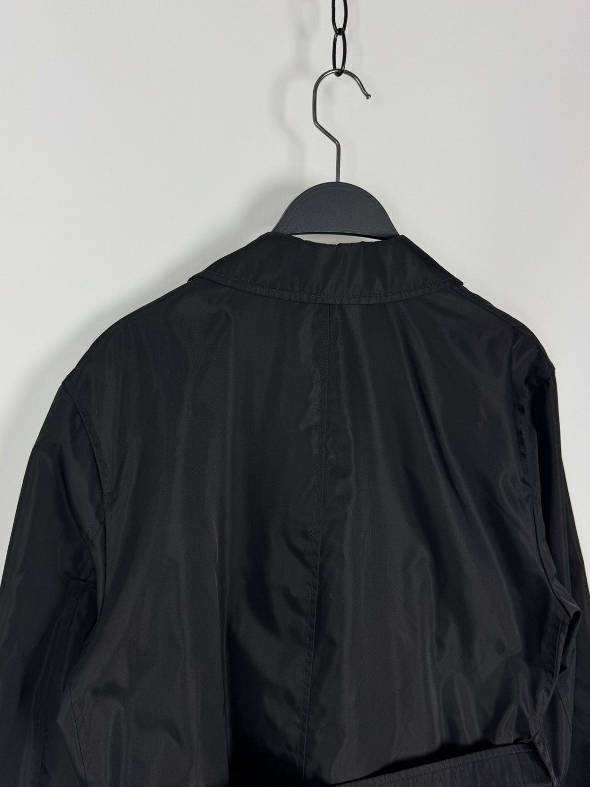Prada Prada Milano Nylon Black Midi Women’s Trench Coat Size S / US 4 / IT 40 - 17 Thumbnail