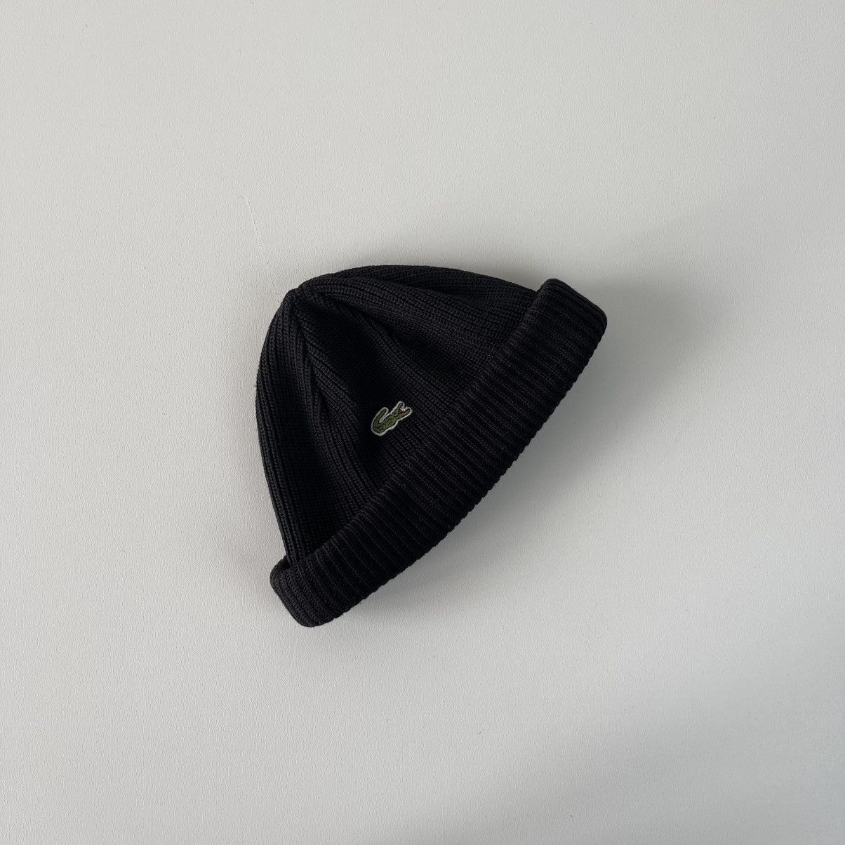 Lacoste Lacoste Logo Wool/Acrylic Vintage Beanie Hat Black F4797 Size ONE SIZE - 7 Thumbnail