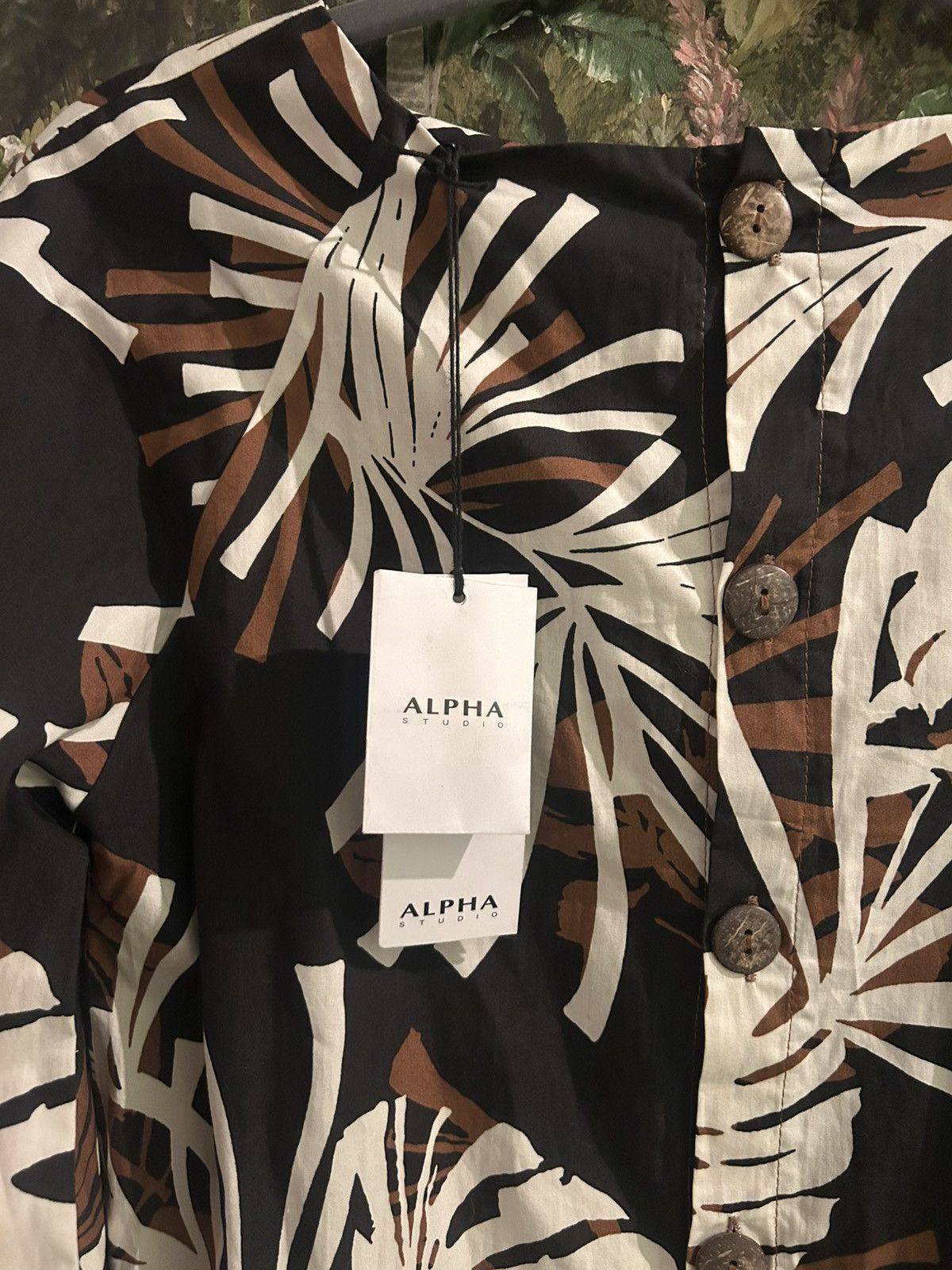 Alpha Studio Tropical 100% Cotton Alpha Studio Dress NWT Size XS / US 0-2 / IT 36-38 - 2 Thumbnail