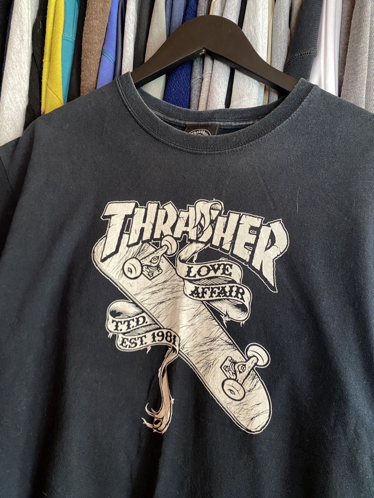 Thrasher VINTAGE THRASHER LOVE AFFAIR T-SHIRT SKATER Size US L / EU 52-54 / 3 - 2 Thumbnail