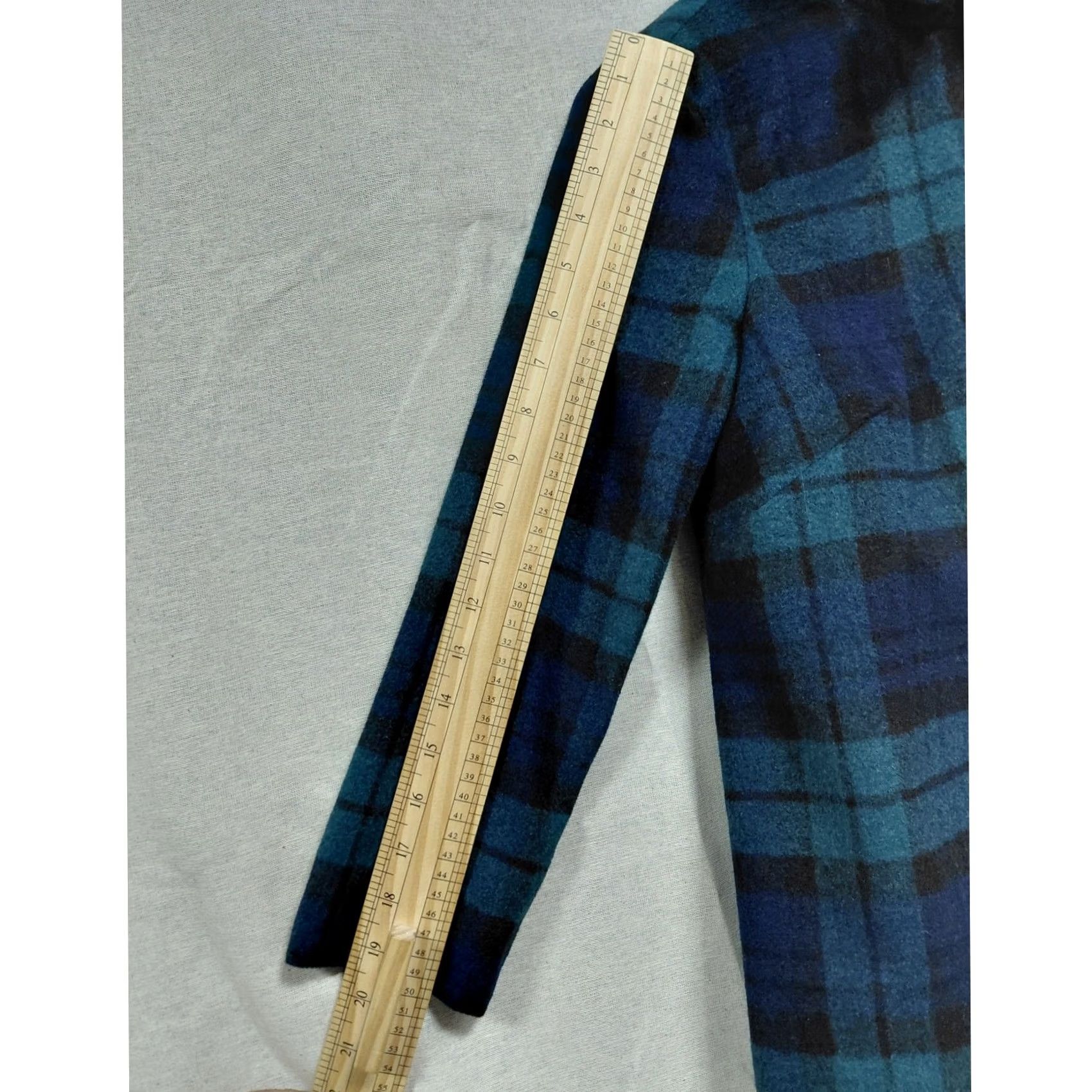 Vintage TUCKERNUCK Plaid Wool Blend Coat Blue Long Sleeve Collared Women XS Tie Closure Casual Business Size XS / US 0-2 / IT 36-38 - 8 Thumbnail