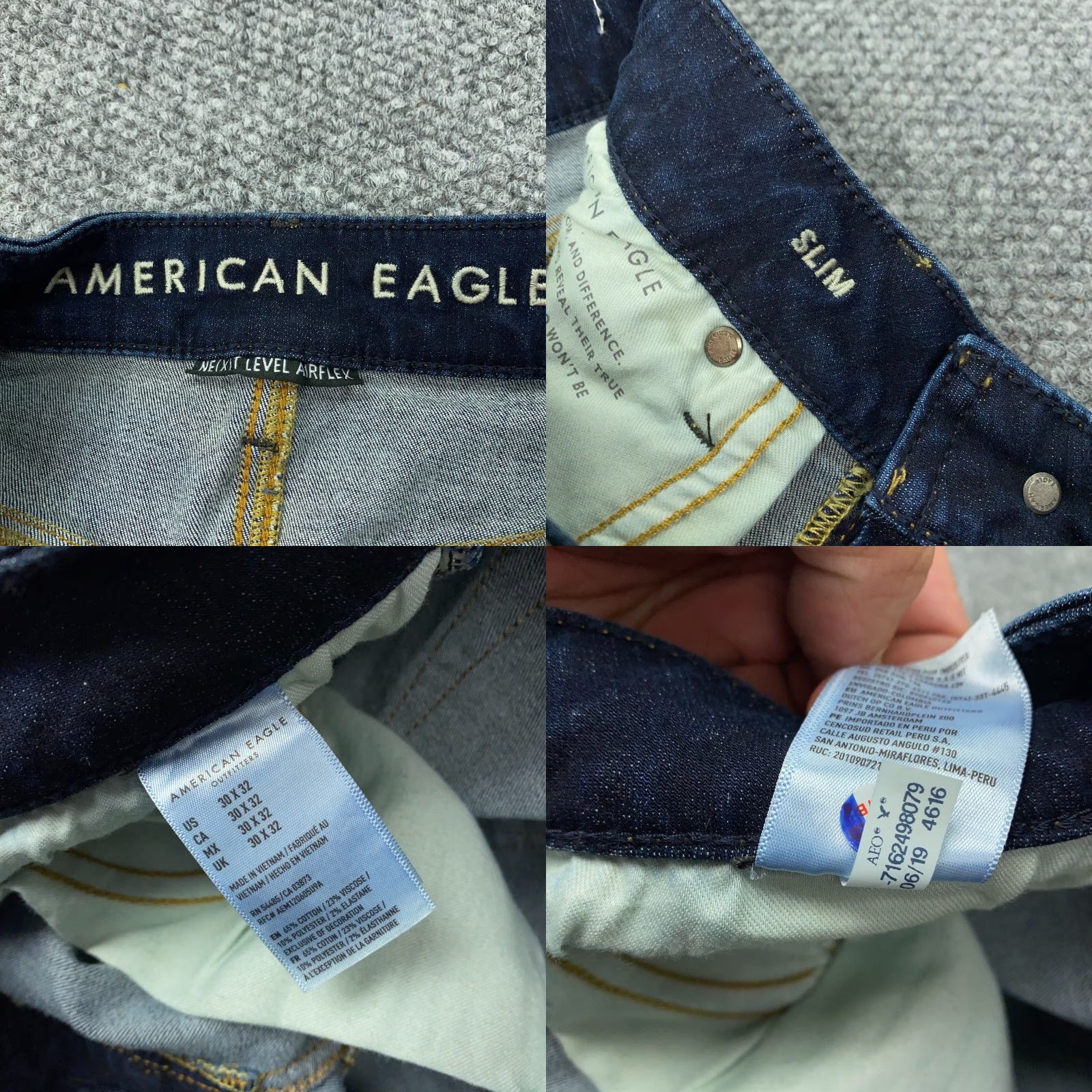 American Eagle Outfitters American Eagle Outfitters Jeans Mens 30x32 Original Slim Blue Stretch Size US 29 - 8 Thumbnail