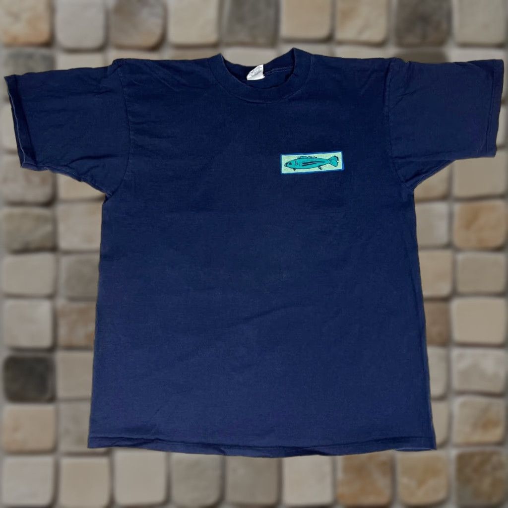 Vintage VINTAGE M Sport T-Shirt XL Navy Fish Double-Sided Men Size US XL / EU 56 / 4 - 1 Thumbnail