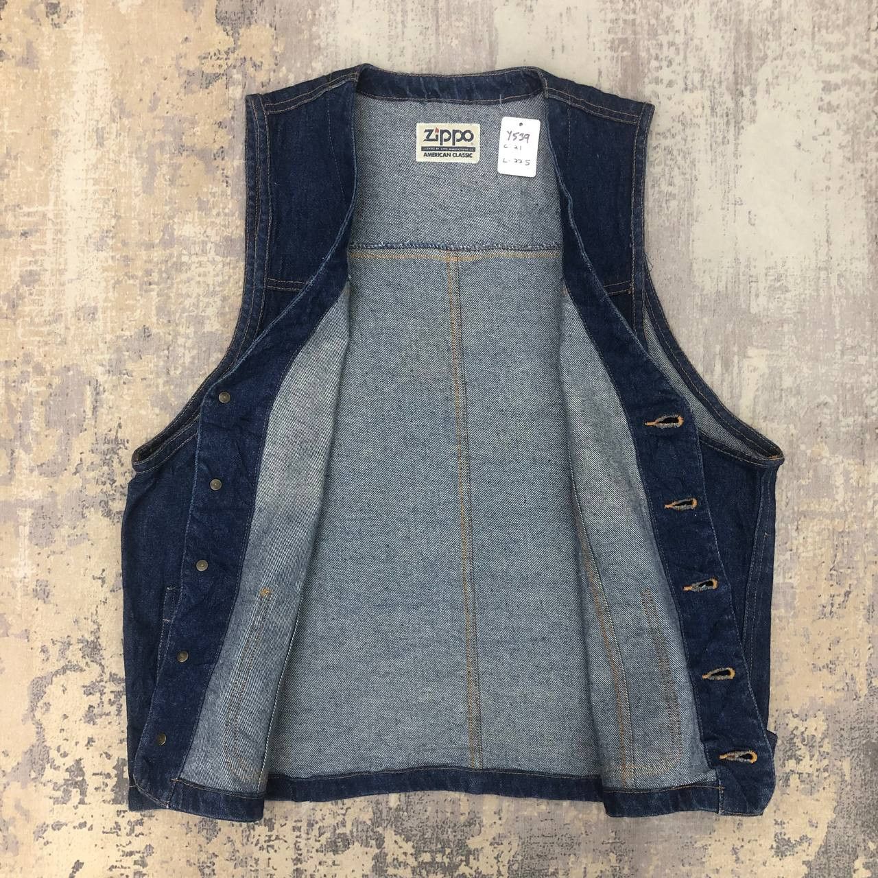 Vintage × Zippo Y539 AMERICAN CLASSIC ZIPPO DENIM VESTS Size US M / EU 48-50 / 2 - 3 Thumbnail