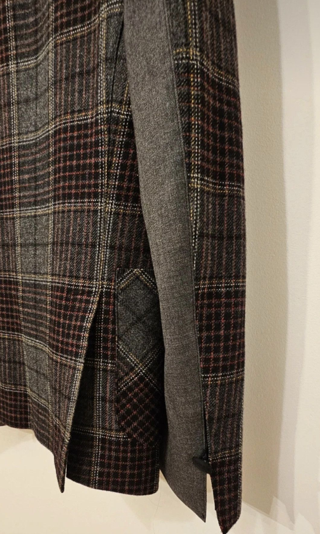 kiryuyrik KIRUYURIK Patchwork Wool Blazer Size 50R - 4 Thumbnail