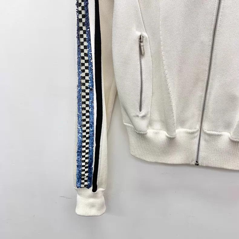 Chanel Chanel White logo sequin embroidery stand-up collar zipper Size XS / US 0-2 / IT 36-38 - 4 Thumbnail