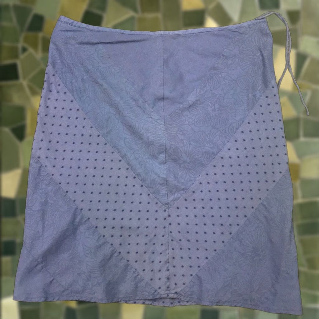 American Eagle Outfitters American Eagle Womens Skirt Pencil Knee Length Blue Floral Polka Dot Drawstring Waist Size 2 Size 26" / US 2 / IT 38 - 1 Thumbnail