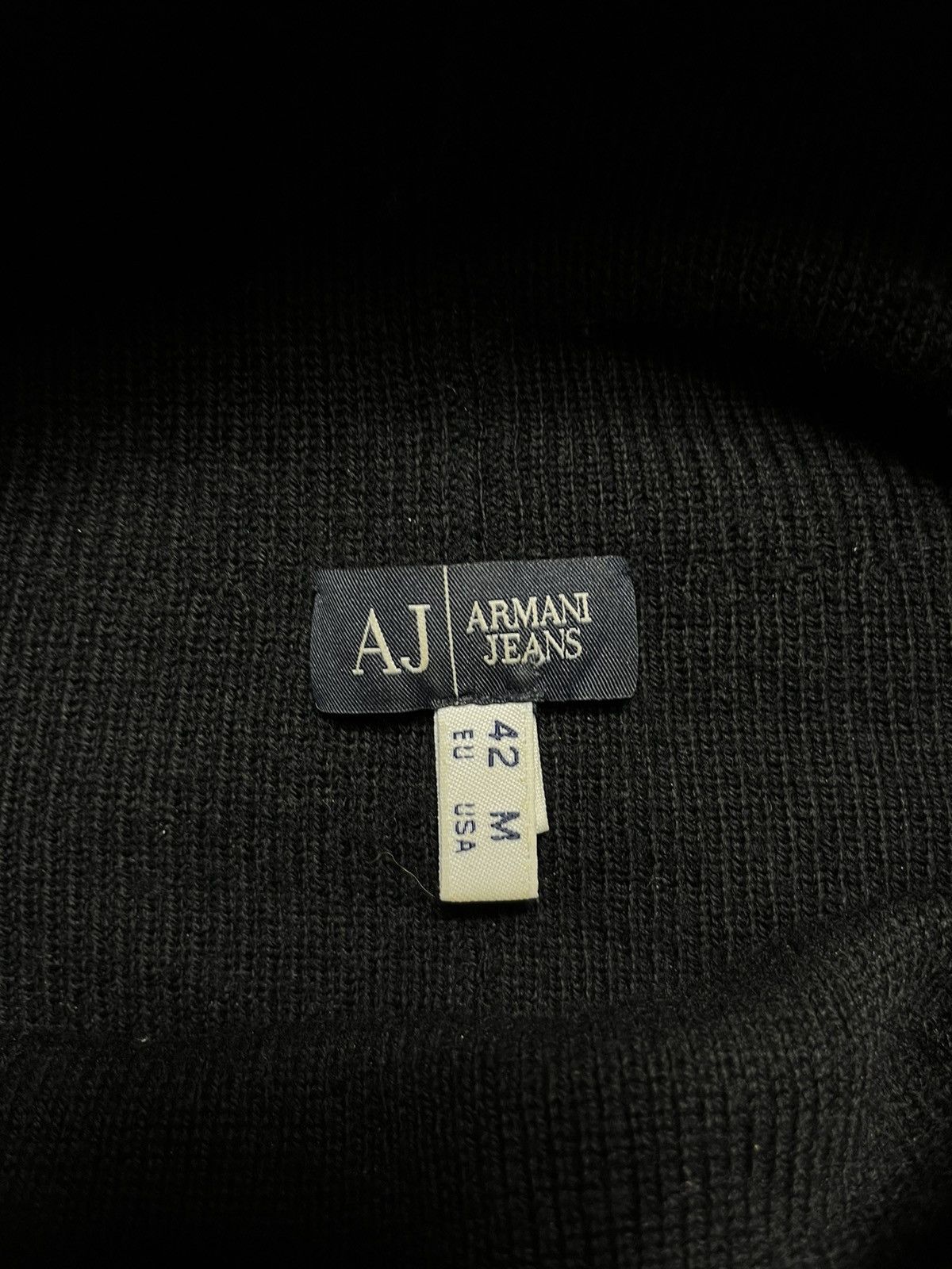 Armani Exchange × Designer Vintage 00s Armani Jeans turtleneck sweater with pockets Size M / US 6-8 / IT 42-44 - 5 Thumbnail