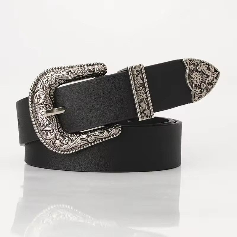 Japanese Brand × Leather Y2K Buckle PU Leather Belt Size ONE SIZE - 1 Thumbnail