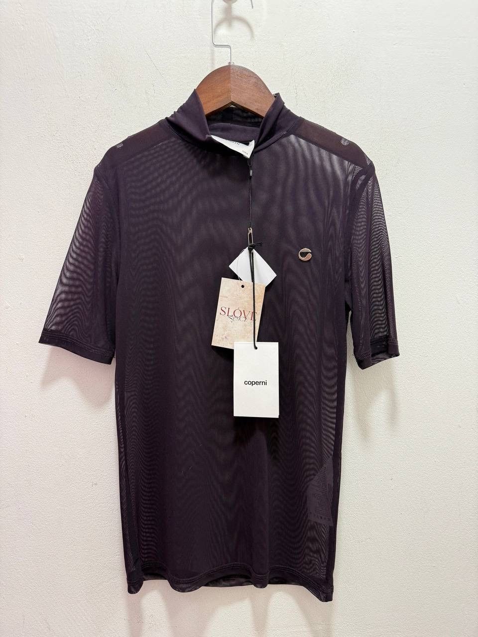 Coperni COPERNI Burgundy High Neck T-shirt Size S / US 4 / IT 40 - 4 Thumbnail