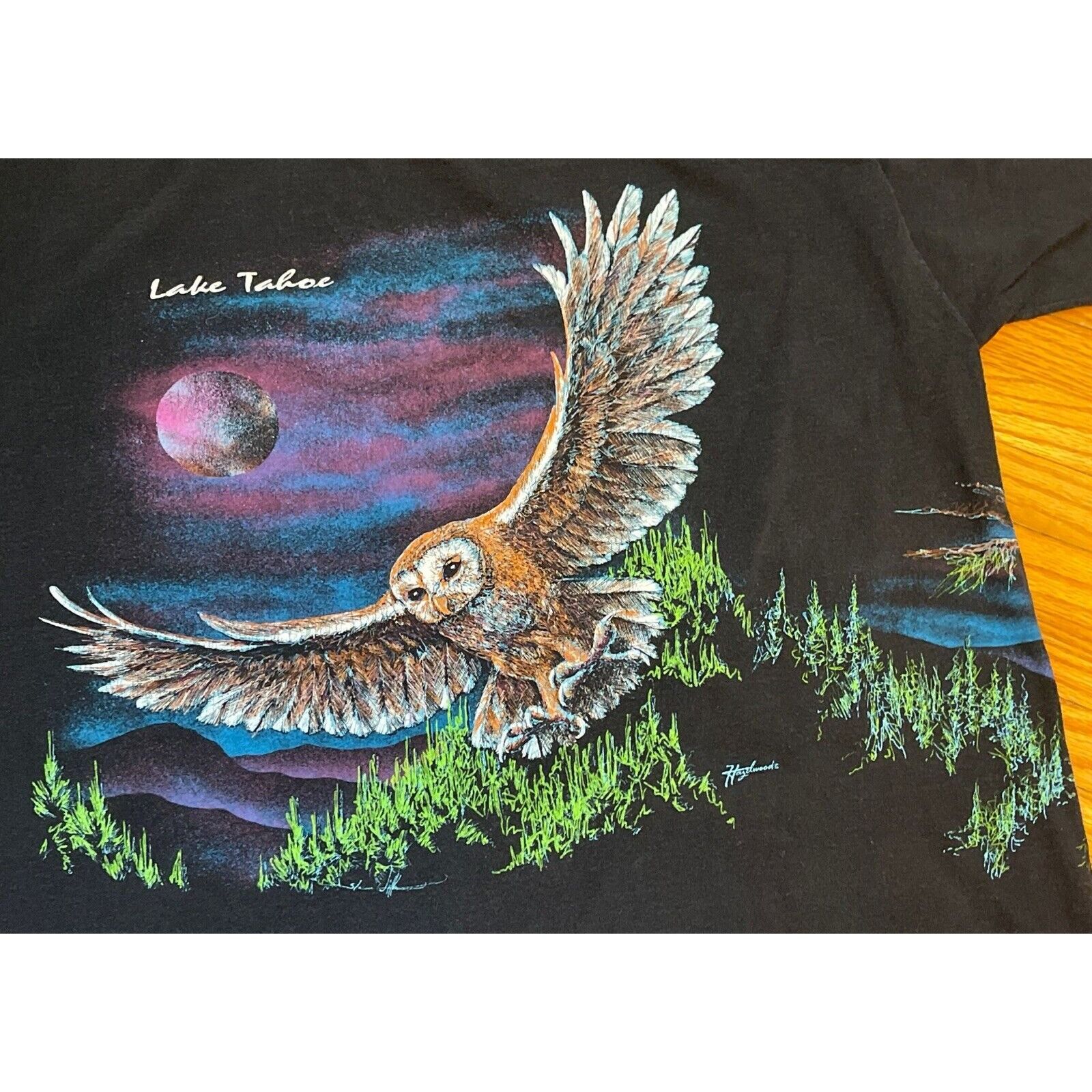 Other VTG 90s XXL 2XL Lake Tahoe Barn Owl Nature Habitat Single St Size US XXL / EU 58 / 5 - 7 Thumbnail