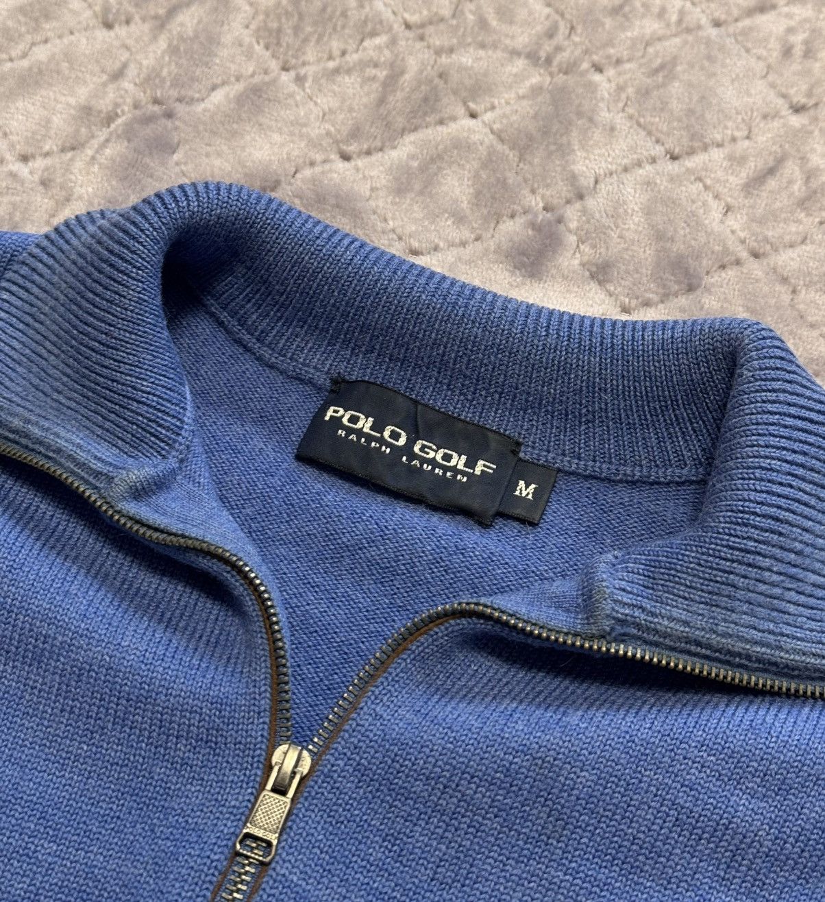 Polo Ralph Lauren × Vintage Vintage Polo Ralph Lauren Knitted 1/4 Zip Up Sweater Medium Size US M / EU 48-50 / 2 - 6 Thumbnail