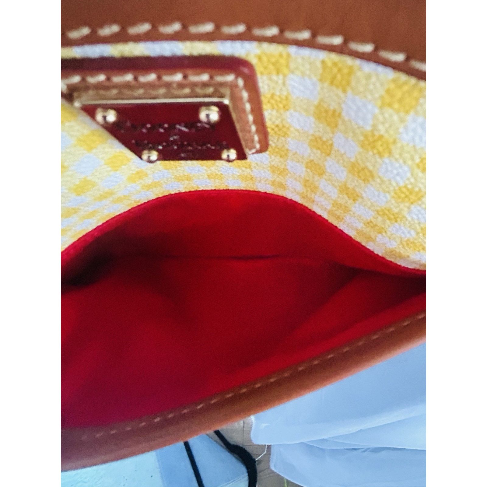 Dooney & Bourke Dooney & Bourke Domed Crossbody Gingham Yellow Plaid NWT Size ONE SIZE - 10 Thumbnail