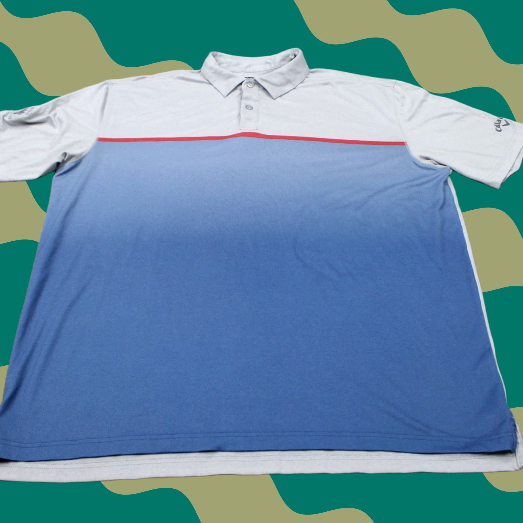 Callaway Callaway Opti-Dri Polo Shirt Mens XL Blue/Gray Polyester Stretch S/S Pullover Polo Size US XL / EU 56 / 4 - 1 Thumbnail