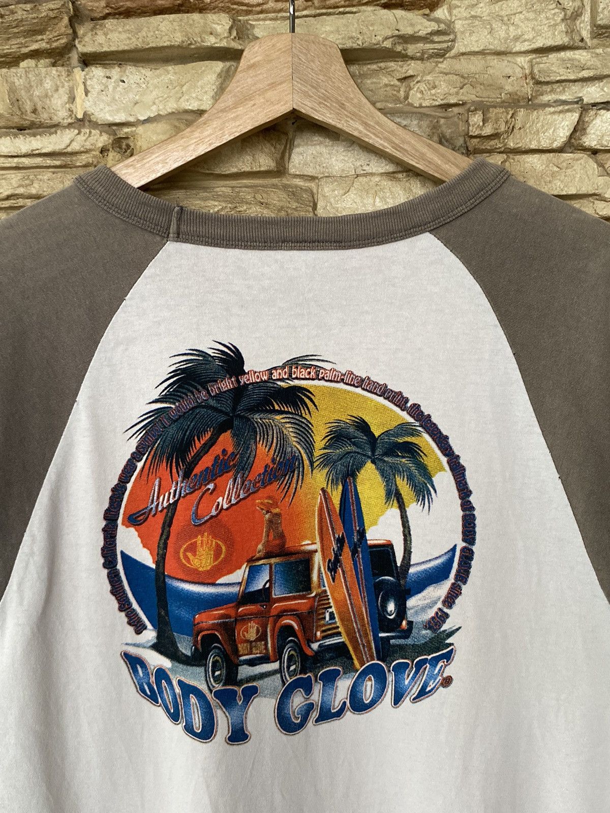 Vintage Vintage 90s Body Glove 3q Sleeve Tees Size US L / EU 52-54 / 3 - 3 Thumbnail