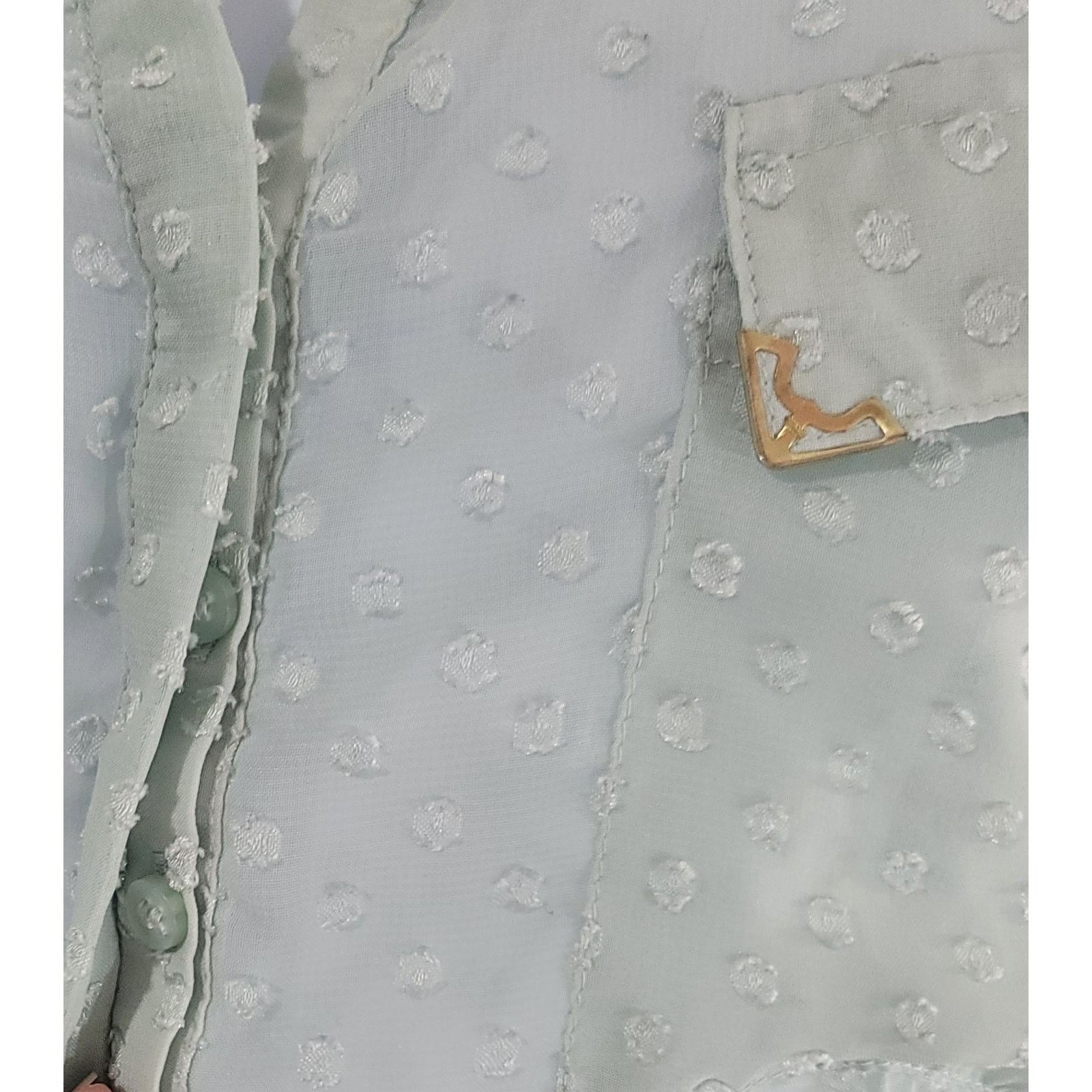 Other The Limited Green Sheer Top M Dual Front Pockets Size M / US 6-8 / IT 42-44 - 2 Thumbnail