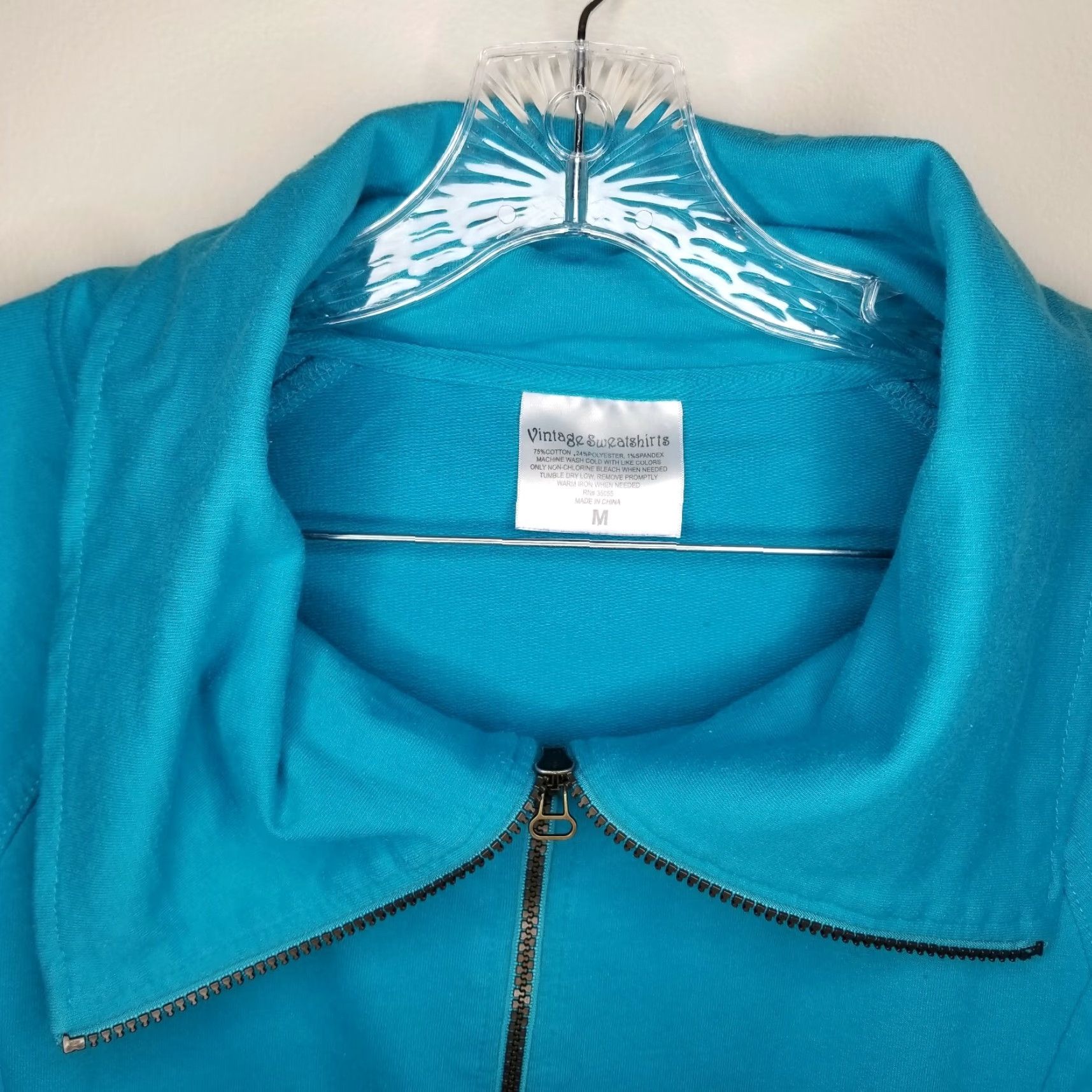 Vintage VINTAGE Sweatshirt Blue Full Zip Jacket Womens Medium Long Sleeve Activewear Size M / US 6-8 / IT 42-44 - 3 Thumbnail