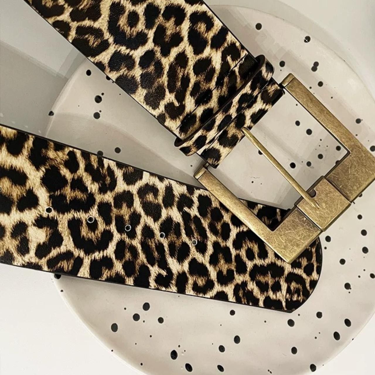 Japanese Brand Y2K Chunky Oversized Buckle Animal Print Boho Belt Size ONE SIZE - 4 Thumbnail