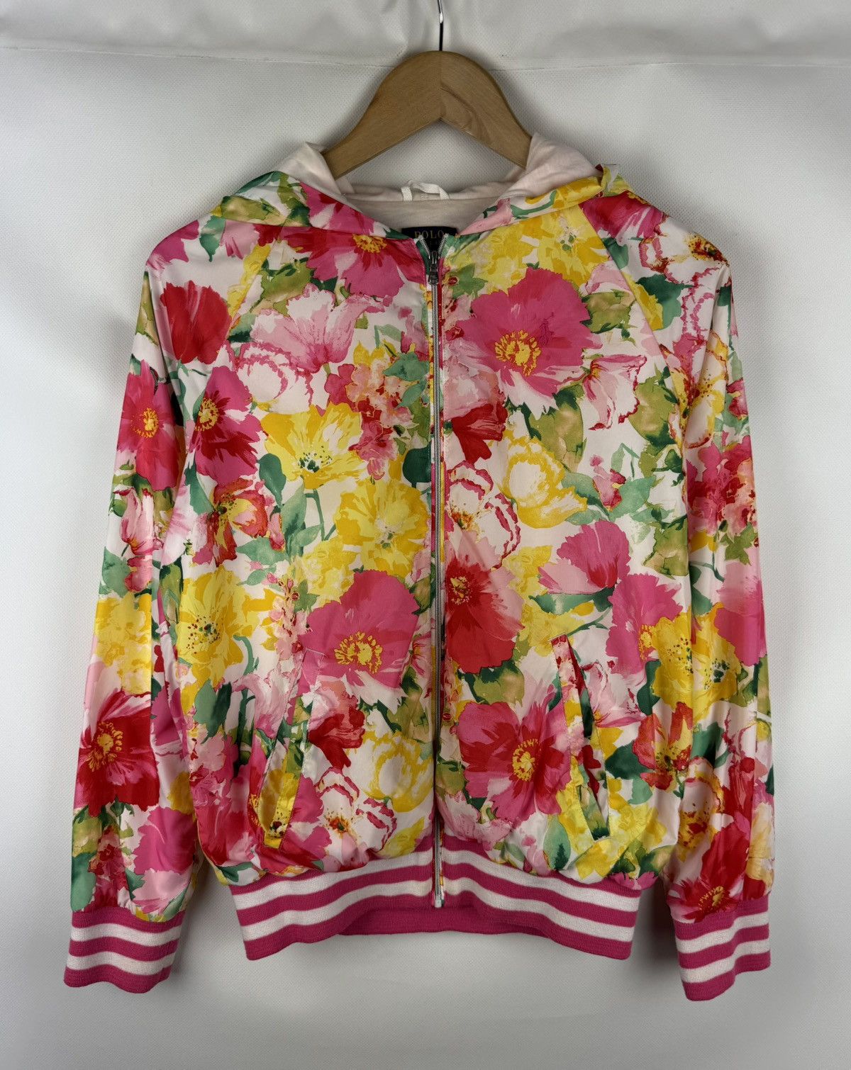 Polo Ralph Lauren Polo Ralph Lauren Flower Pattern Hooded Windbreaker Jacket Size S / US 4 / IT 40 - 1 Thumbnail