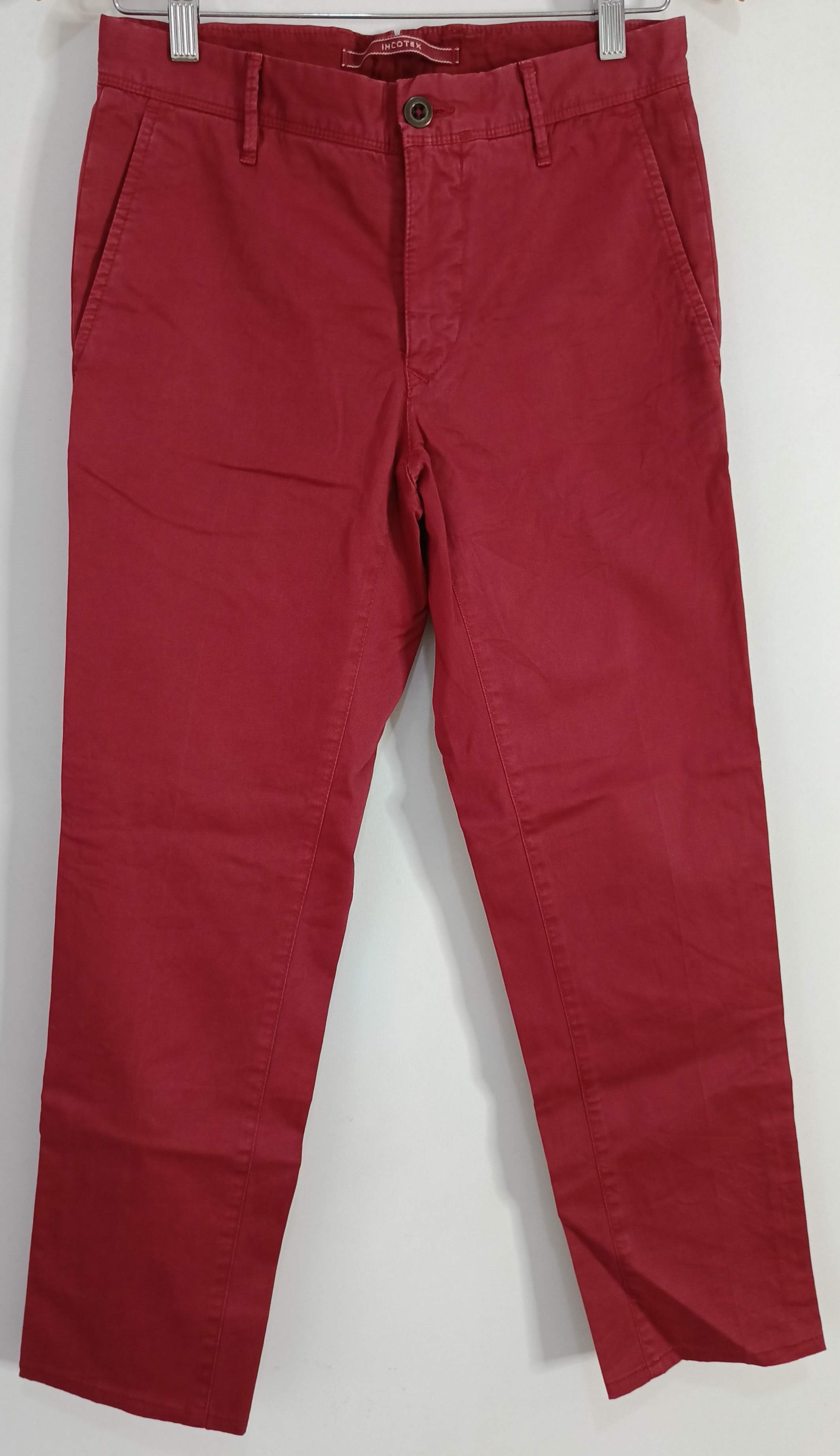 Incotex Incotex Slacks chino red slim fit Romania pants 30x28.5 Size US 30 / EU 46 - 1 Thumbnail