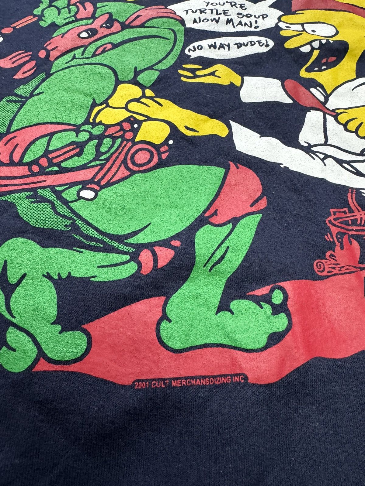 Vintage Vintage 2001 Bart vs Ninja Turtles Sweatshirt Simpsons Fox Size US M / EU 48-50 / 2 - 2 Thumbnail