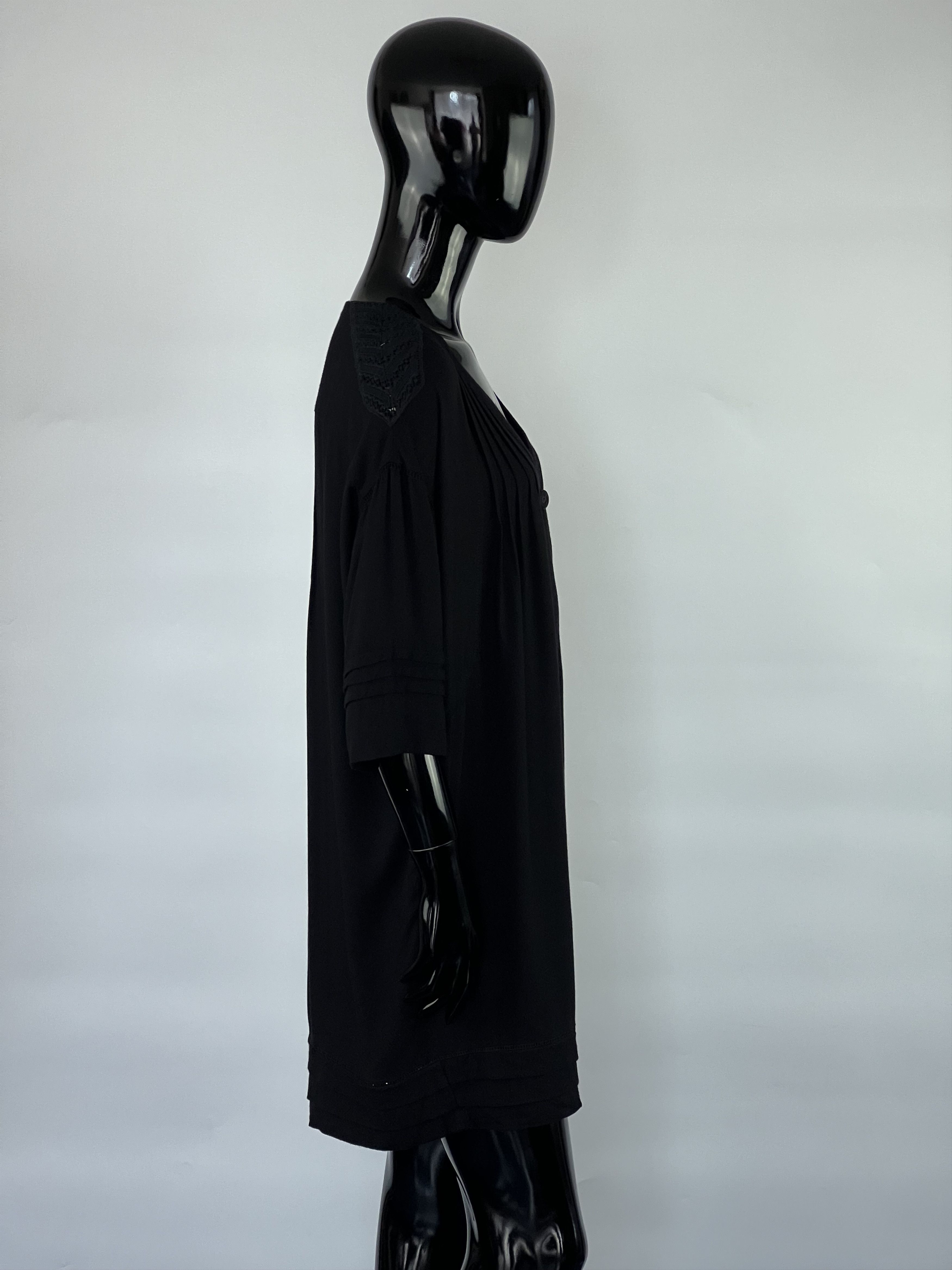 Sandro Sandro Vintage Black V-Neck Short Dress Size 2 Size M / US 6-8 / IT 42-44 - 2 Thumbnail