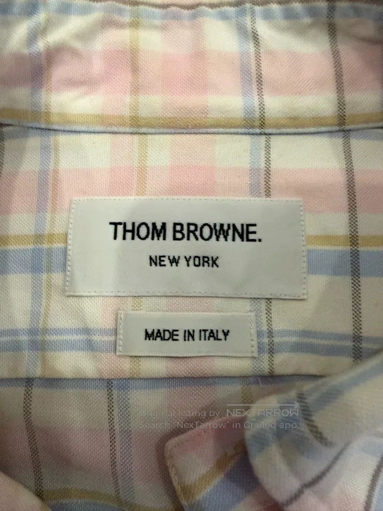 Thom Browne Thom Browne Pink shirt with single button Size US S / EU 44-46 / 1 - 4 Thumbnail