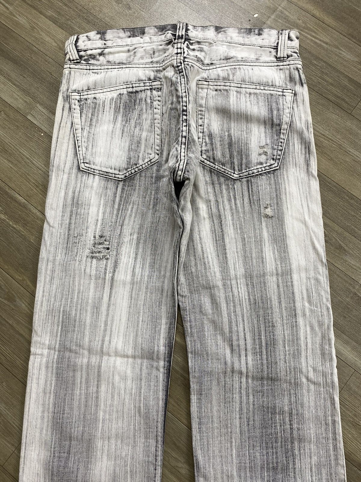 Japanese Brand 2000s Tornado Mart Style Acid Wash Punk Lgb Distressed Jeans Size US 32 / EU 48 - 15 Thumbnail