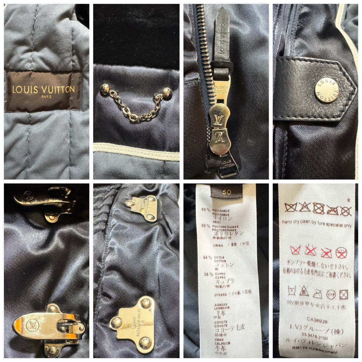 Louis Vuitton Louis Vuitton Runway Leather Bomber Jacket with Fur Hood Size US M / EU 48-50 / 2 - 2 Thumbnail