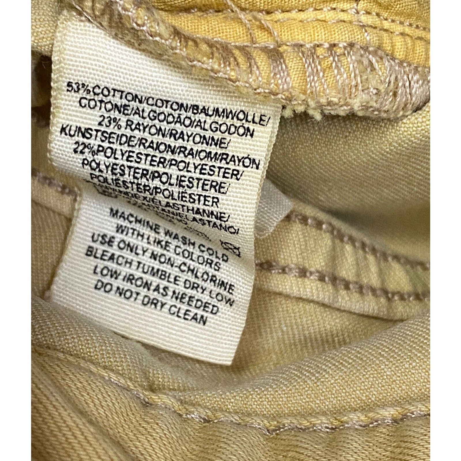 Free People Free People Yellow Jeggings 31 Skinny Distressed Pants Size 31" - 5 Thumbnail