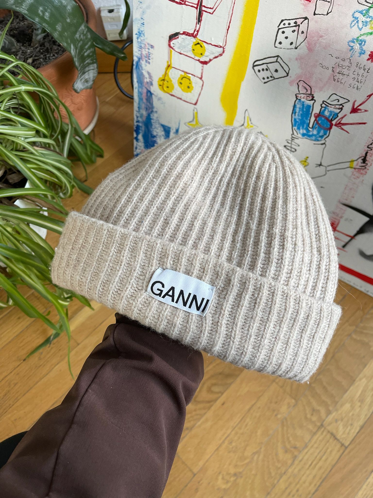Ganni Dark green Ganni knit beanie Size ONE SIZE - 1 Thumbnail