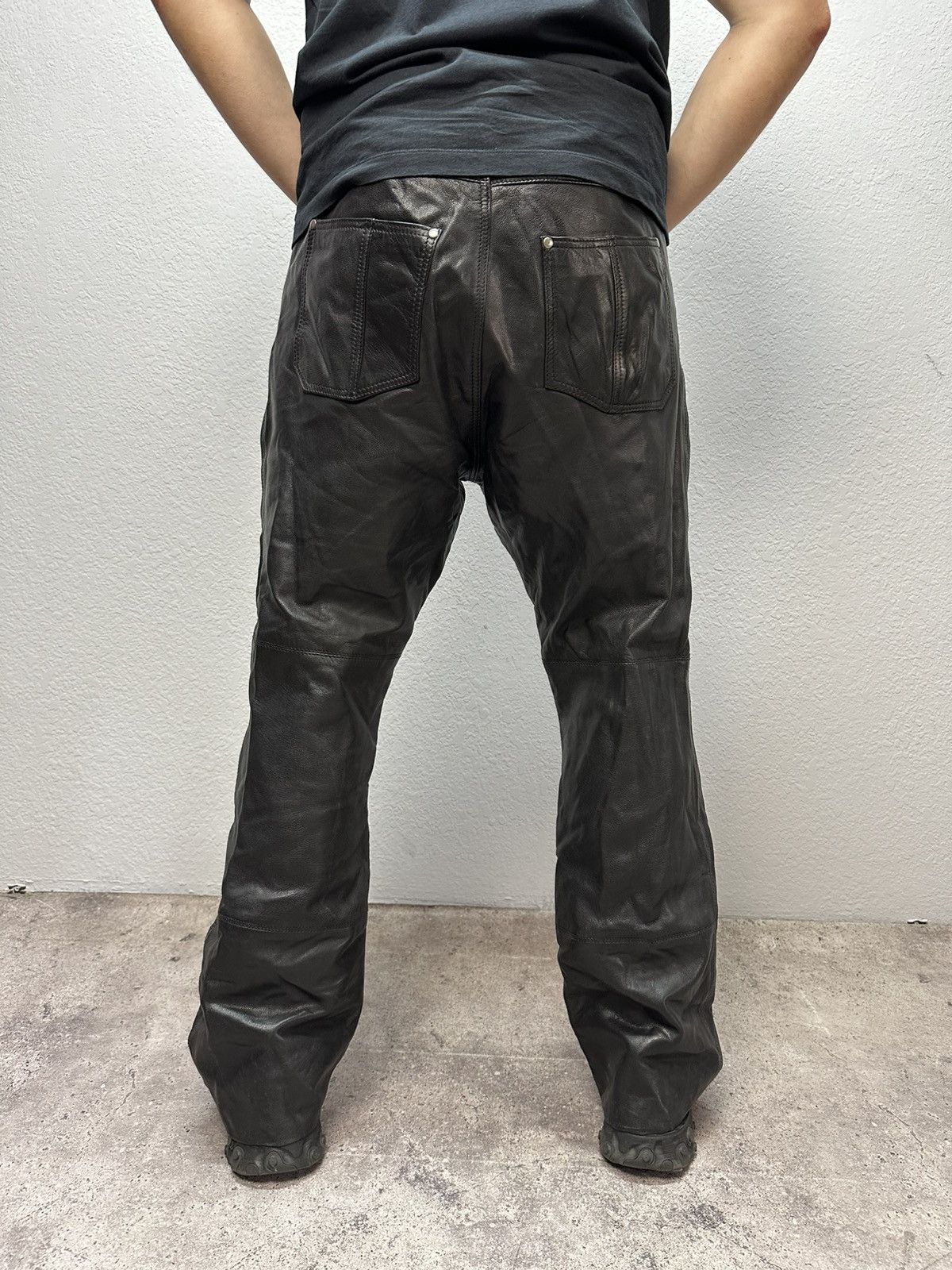 Leather Vintage Spirit Motors by Polo Leather Pants Black Riding Y2K Size US 36 / EU 52 - 7 Thumbnail