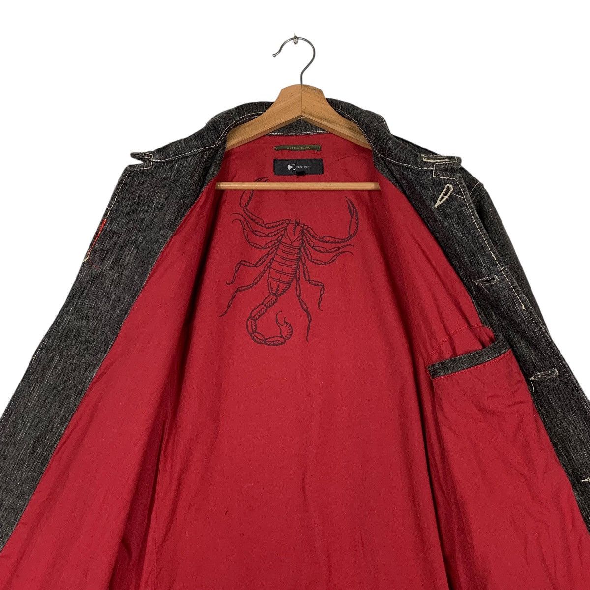 Japanese Brand Ventina Scorpion Denim Chore Jacket Size US L / EU 52-54 / 3 - 12 Thumbnail