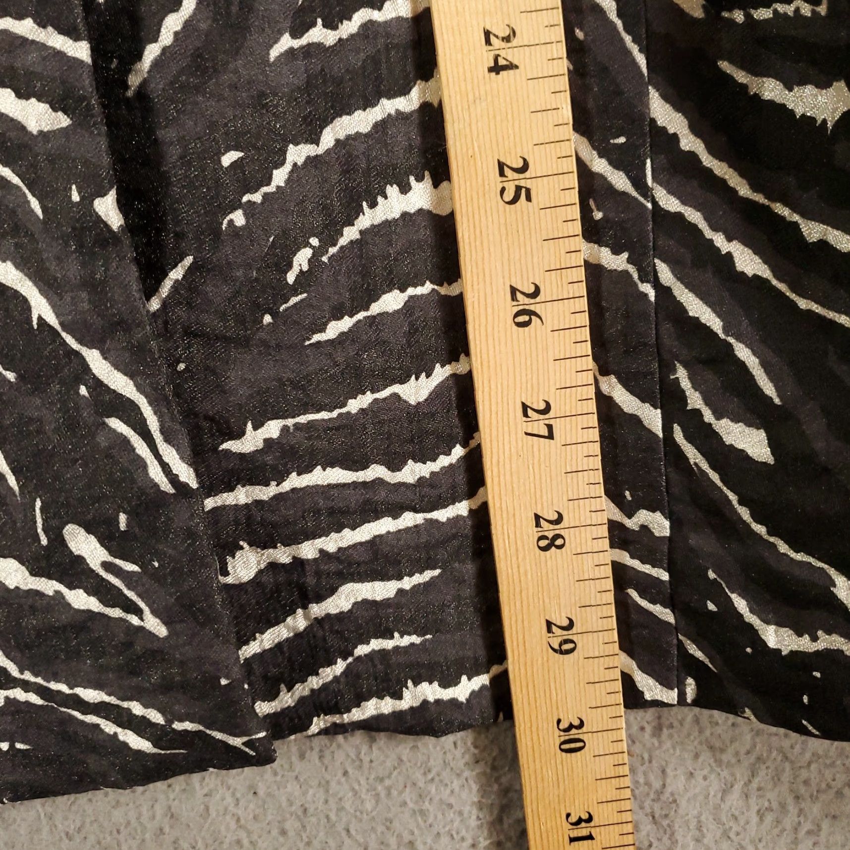 Vintage Womens Jacket 3X Black Shimmer Button Up Lined Nylon 3/4 Sleeve Maggie Barnes Plus Size 26W 28W Coat/Outerwear Size XXL / US 16-18 / IT 52-54 - 3 Thumbnail