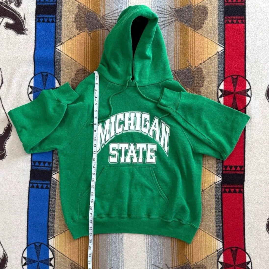 Vintage VINTAGE Michigan State University Hoodie Sweatshirt Shirt Men M Green 80s 90s College Sports University Pullover Sweatshirt Mens Size US M / EU 48-50 / 2 - 6 Thumbnail