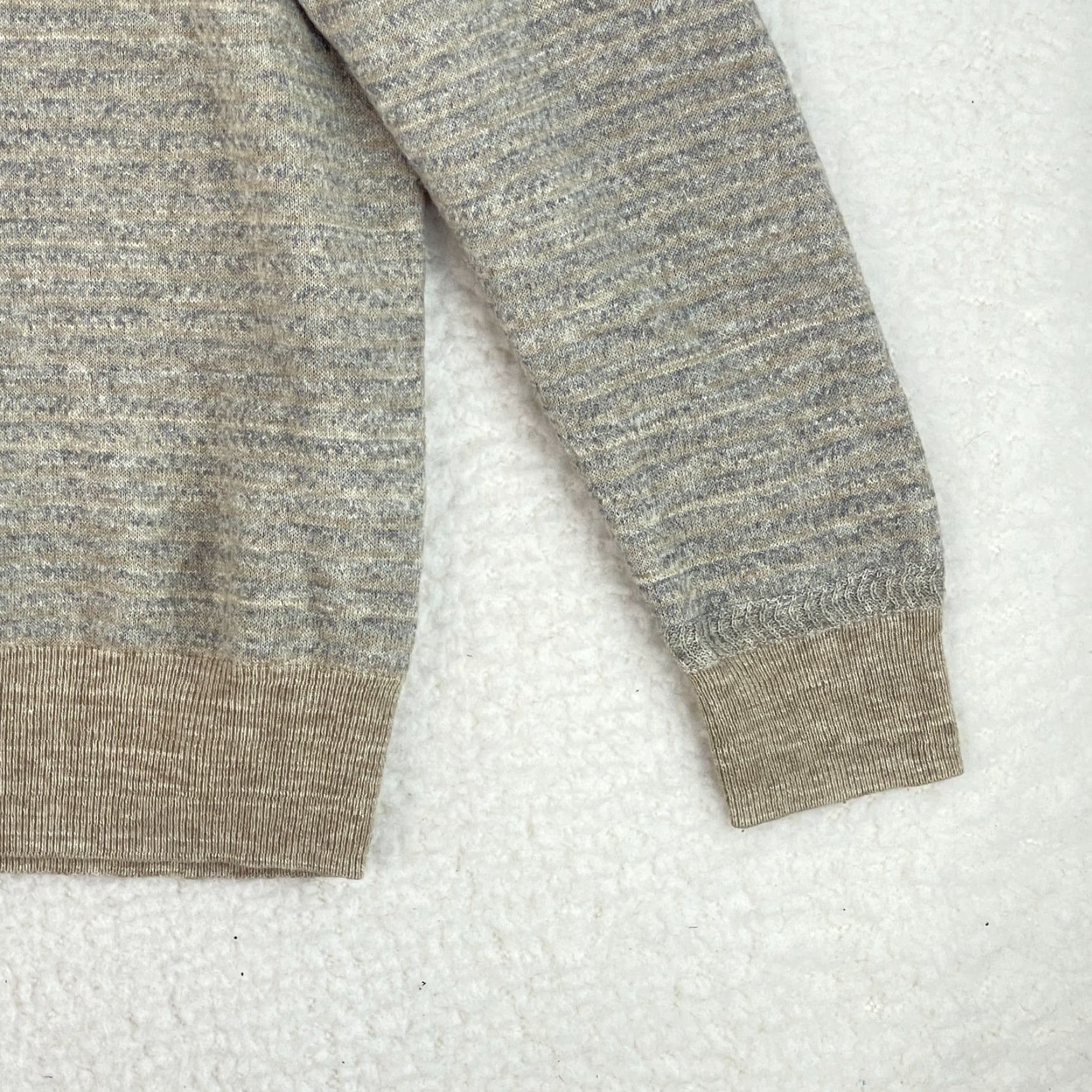Jos. A. Bank Jos. A. Bank Reserve Sweater Mens Large Beige Wool Blend V-Neck Long Sleeve Knit Pullover Size US L / EU 52-54 / 3 - 4 Thumbnail
