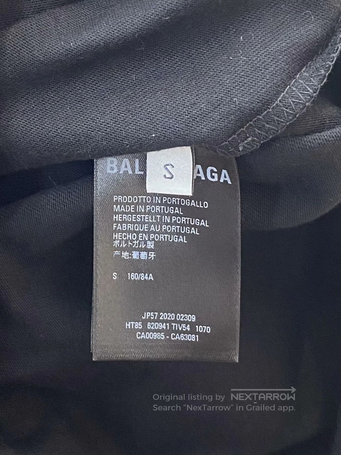 Balenciaga Balenciaga Black Letter Logo Printed Short Sleeve| Size US S / EU 44-46 / 1 - 4 Thumbnail