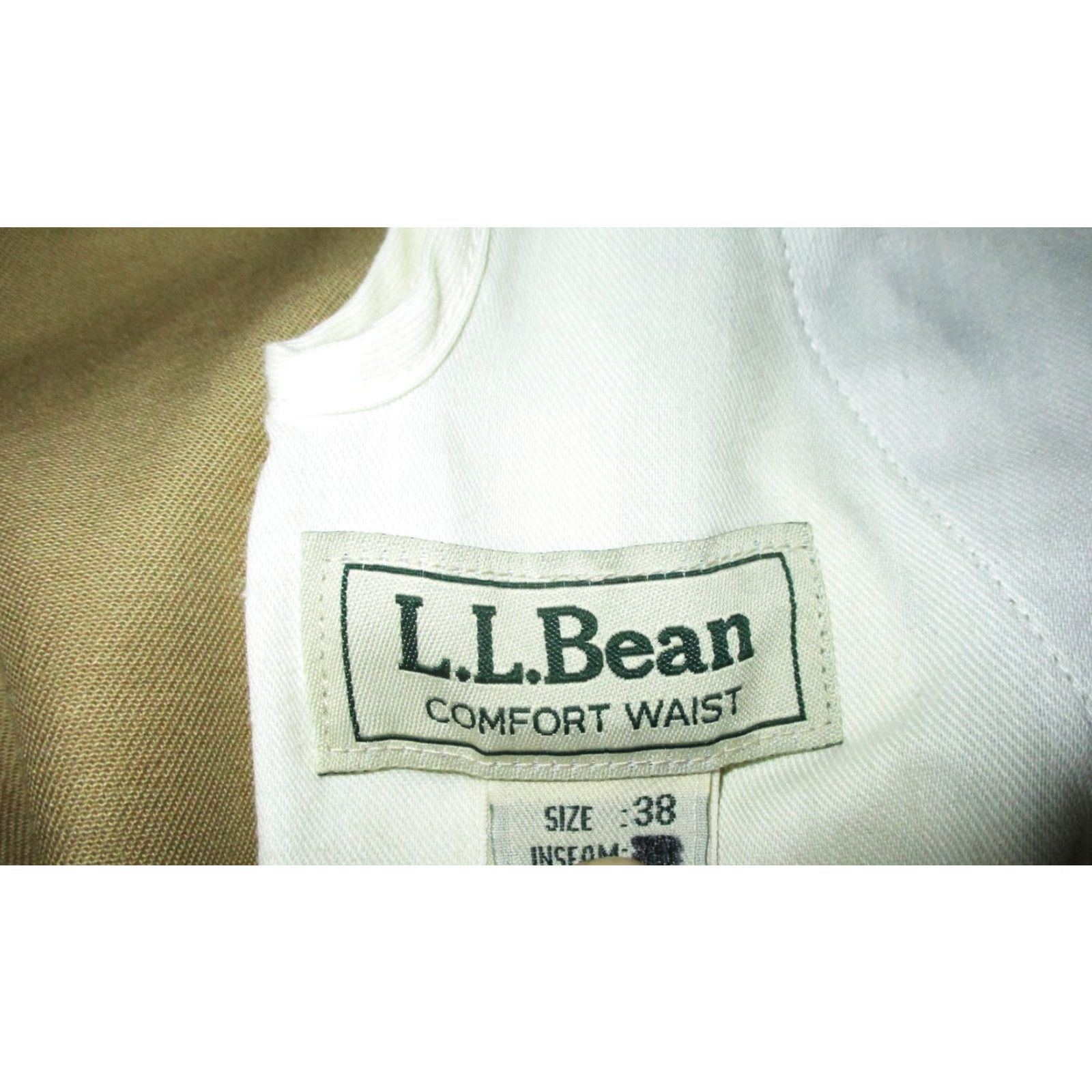 Vintage VINTAGE L.L. BEAN Chino Pants 38X26 Regular Brown Khaki Tan 100% Cotton NWOT Mens Pants Size US 38 / EU 54 - 5 Thumbnail