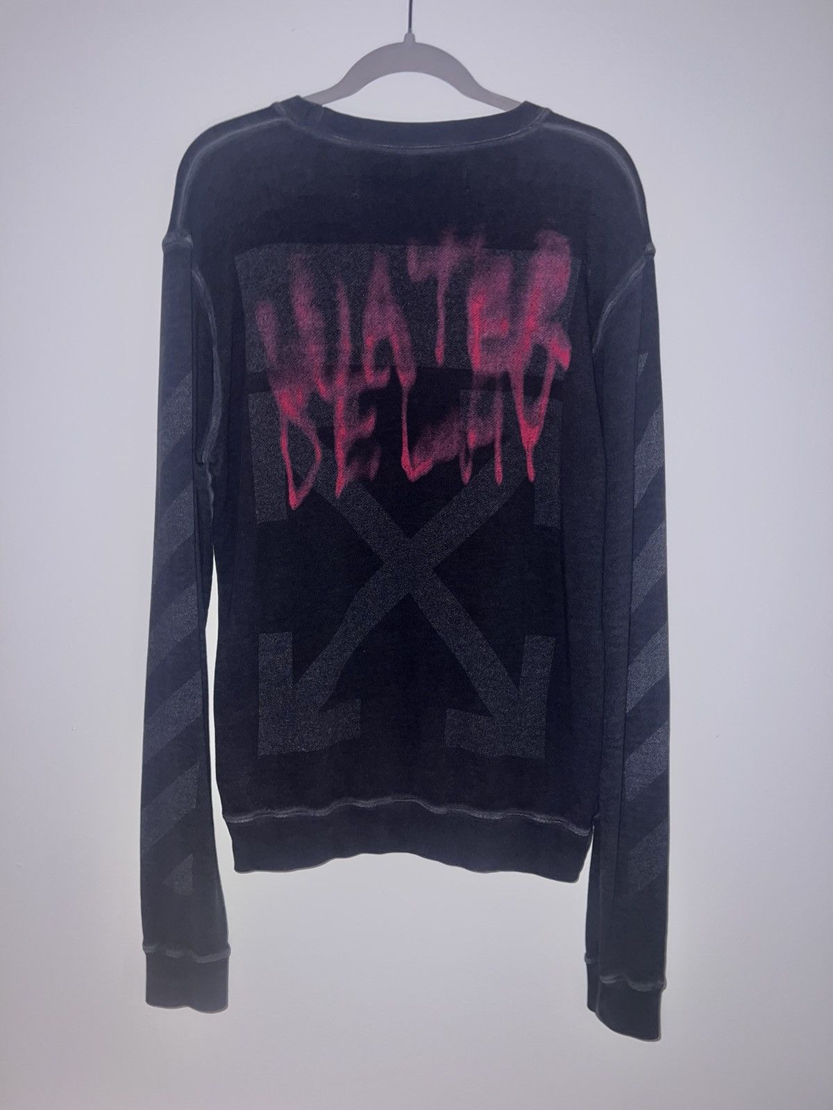 Off-White OFF WHITE WATER DELAY BLACK SWEATER Size US M / EU 48-50 / 2 - 2 Thumbnail