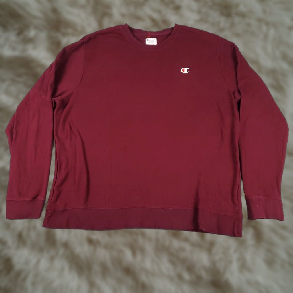 Champion VINTAGE Champion Sweater Men 2XL Pullover Red Casual Knit Long Sleeve Crew Neck Sports Size US XXL / EU 58 / 5 - 1 Thumbnail