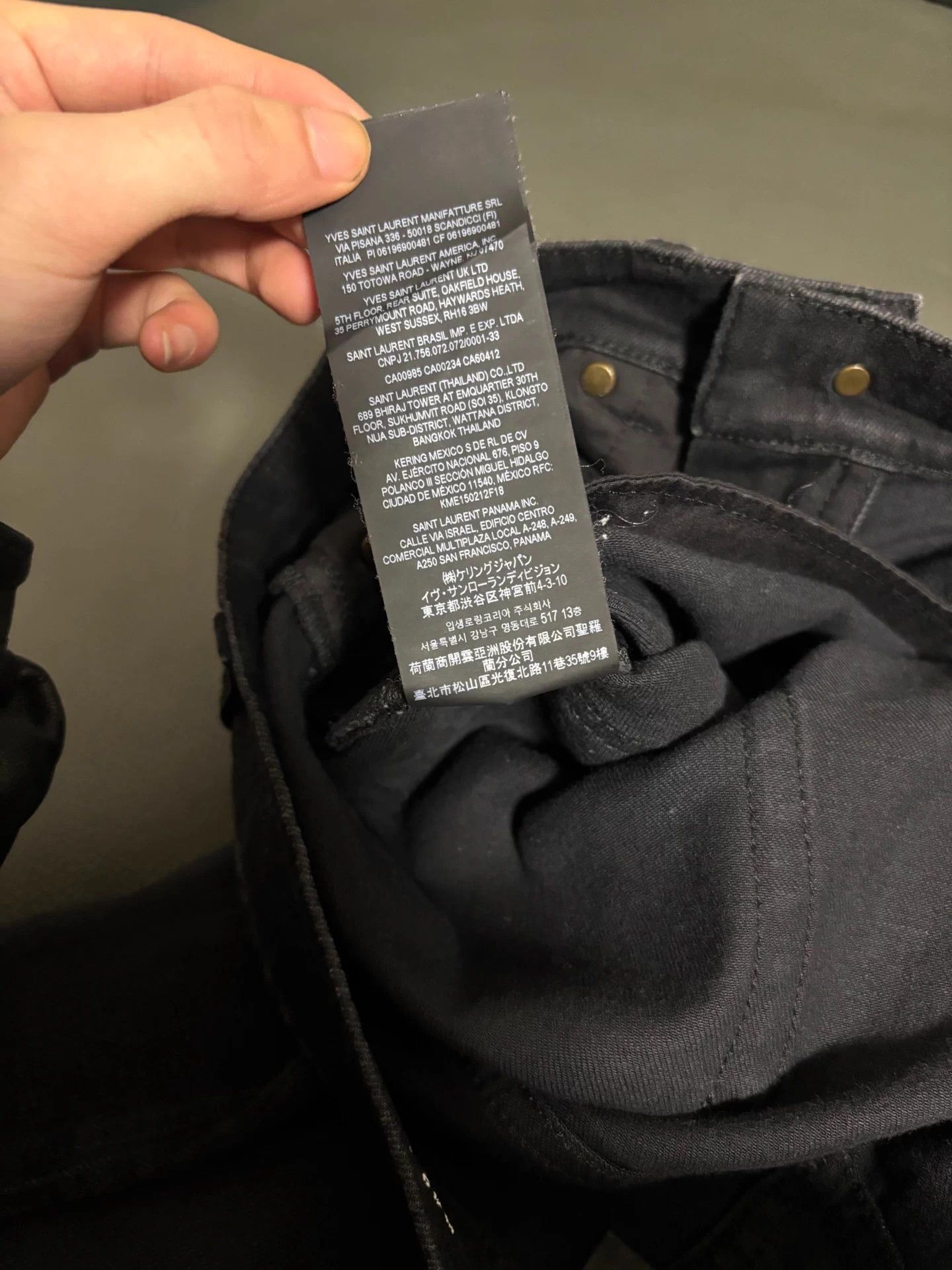 Saint Laurent Paris SLP 2022FW Black/Gray Distressed pants32 Size US 32 / EU 48 - 8 Thumbnail