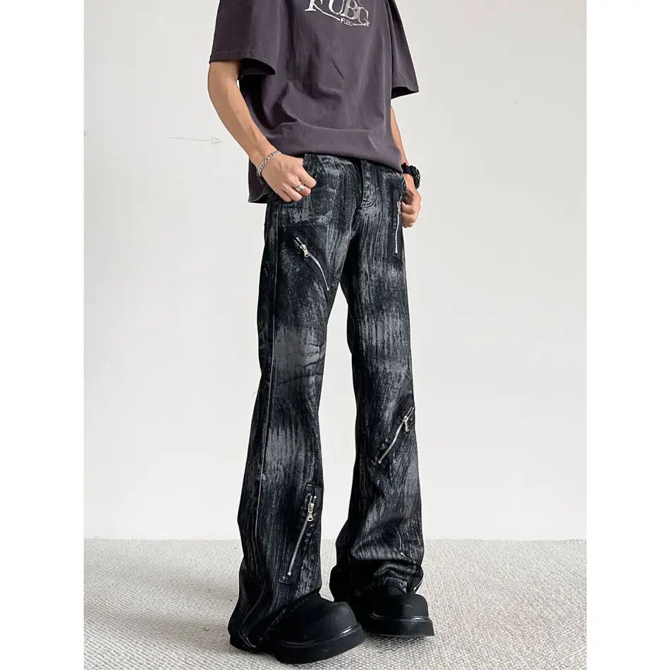 Japanese Brand Retro loose straight tie dye jeans Size US 30 / EU 46 - 6 Thumbnail