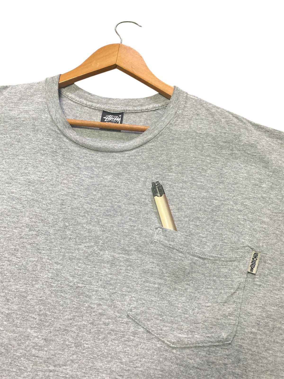 Stussy × Vintage 💥RARE💥VINTAGE 90S STUSSY PLAIN POKET TEE 🔥 Size US L / EU 52-54 / 3 - 5 Thumbnail