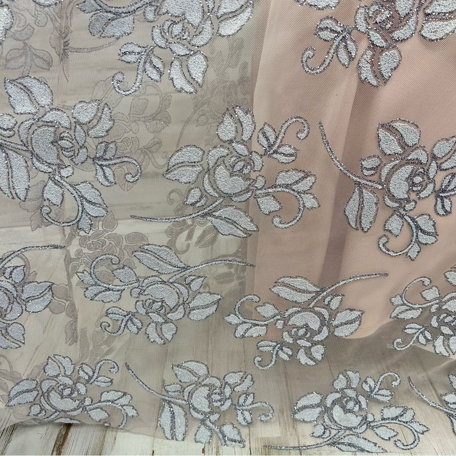 Other Jump Apparel Halter Tulle Glitter Maxi Dress Size 5/6 Floral Size S / US 4 / IT 40 - 5 Thumbnail