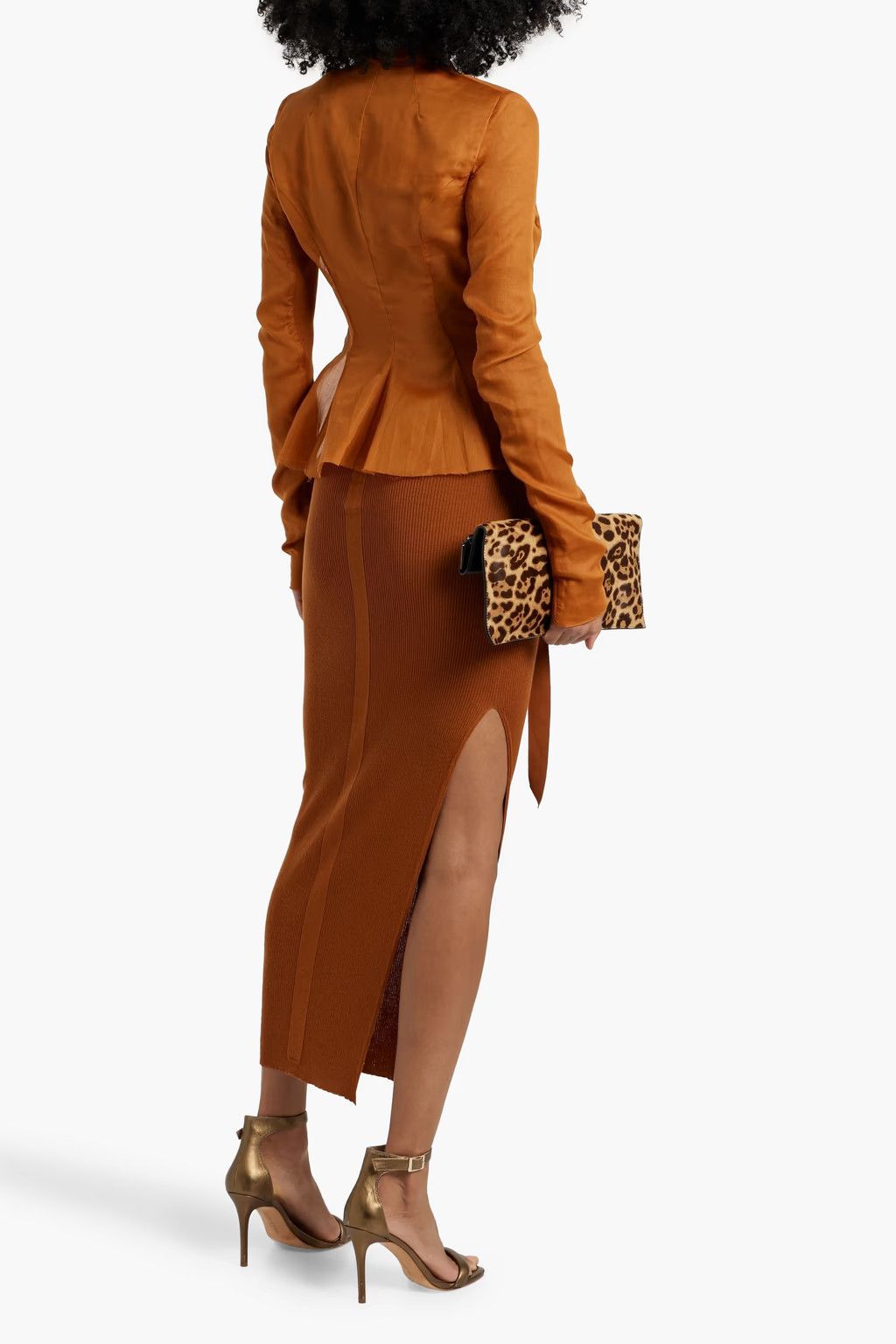 Rick Owens o1y0126 Belted Jacket in Tan Size S / US 4 / IT 40 - 3 Thumbnail